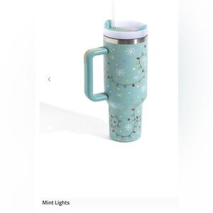 Blue Christmas Lights 40 oz Stainless Steel Tumbler